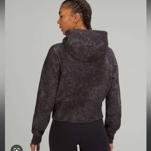 Lululemon Cotton French Terry Zip Hoodie Denim Wash Lavender Black EUC - Picture 2 of 12